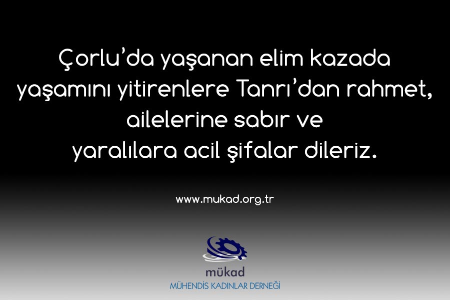 9 Temmuz 2018 Çorlu Tren Kazası Taziye Mesajı