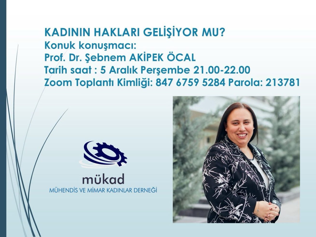 3 Aralık 2024 5 Aralık Türk Kadınına Seçme ve Seçilme Hakkının Verilmesi Etkinliği